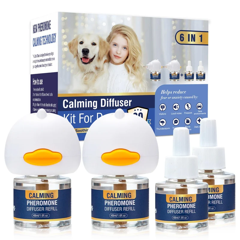LKBHGF Diffuseur Pheromones Chien 6 en 1 – Calme et Sérénité (120 jours)