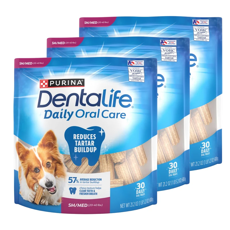 Purina DentaLife – Friandises Dentaires Quotidiennes pour Petits et Moyens Chiens (90 ct)