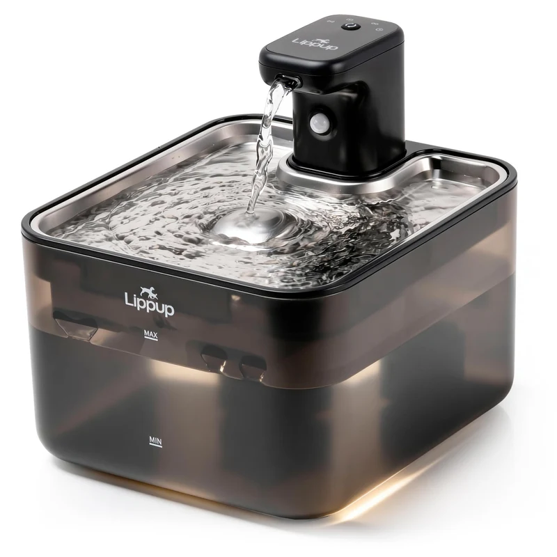 Fontaine pour chat sans fil LIPPUP – 2,6 L, pompe silencieuse, sans BPA