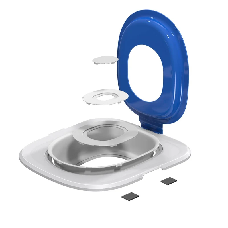 Kit d'entraînement pour toilette de chat iigala – apprentissage facilité, 5 niveaux, bleu