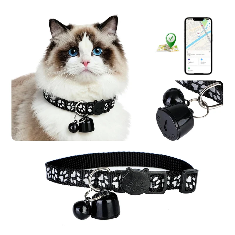 LLXGAB 2026 Collier AirTag Compacte pour Chat – Léger (0,1 oz), Réglable 18–33 cm, Anti-Perte Compatible Find My