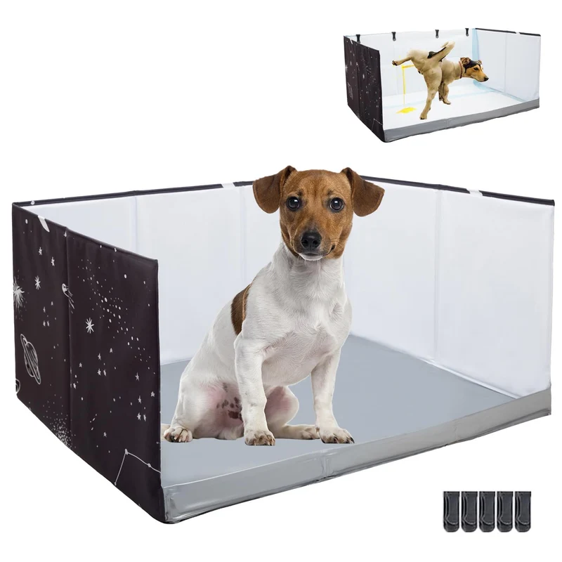 Bencacawinstyle Bac Litière Chien — Murs Hauteurs, Sans Fuite, Pliable et Portable (M)