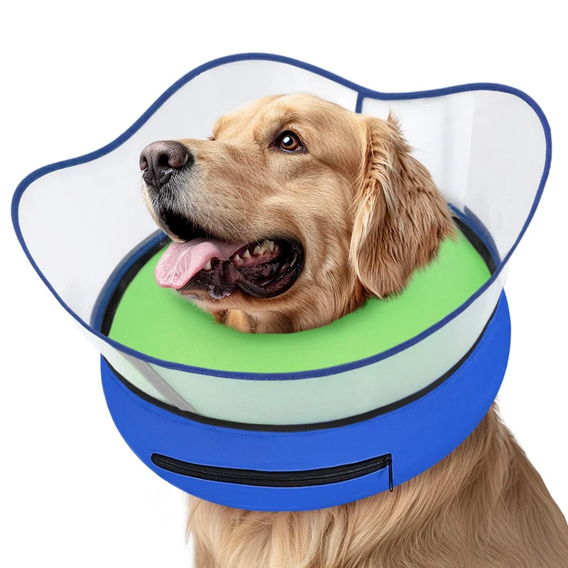 Supet Collier Donut Gonflable pour Chien - Protection Douce Après Chirurgie