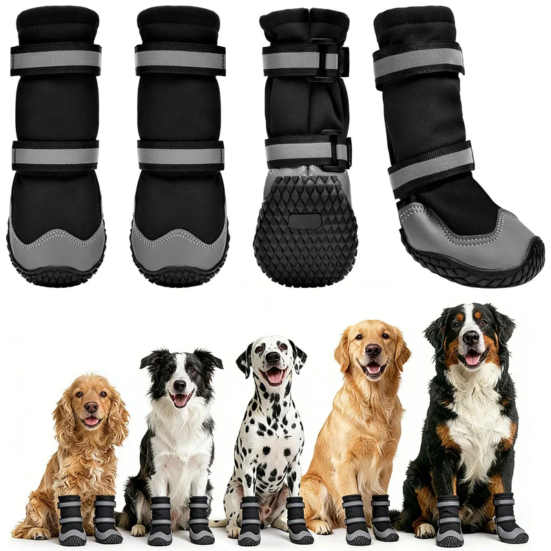 Dimicoo Bottes pour Chien — Imperméables, Antidérapantes et Réfléchissantes