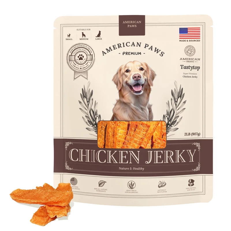 American Paws Friandises de Poulet – 100% Poulet des États‑Unis, Sans Céréales, Protéine Unique, Sac 900 g