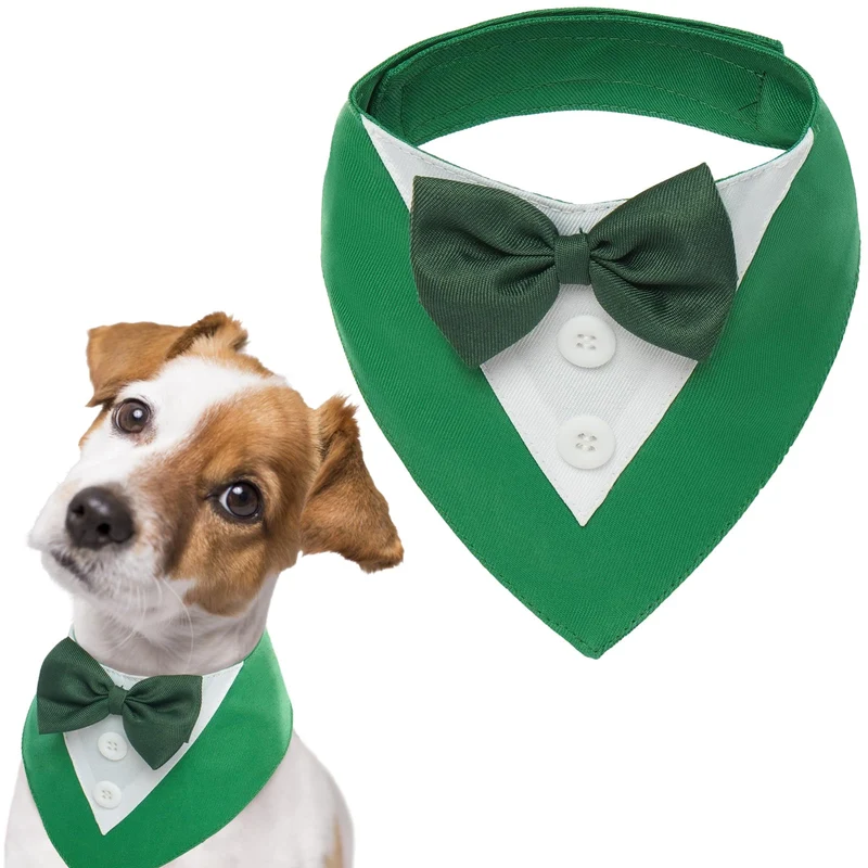 FUAMEY Tuxedo pour Chien Saint-Patrick (Moyen) – Costume Forme avec Nœud Papillon Ajustable