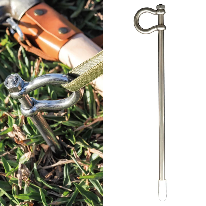 NACETURE Piquet d'attache chien en acier inox – Extérieur robuste jusqu'à 20 livres