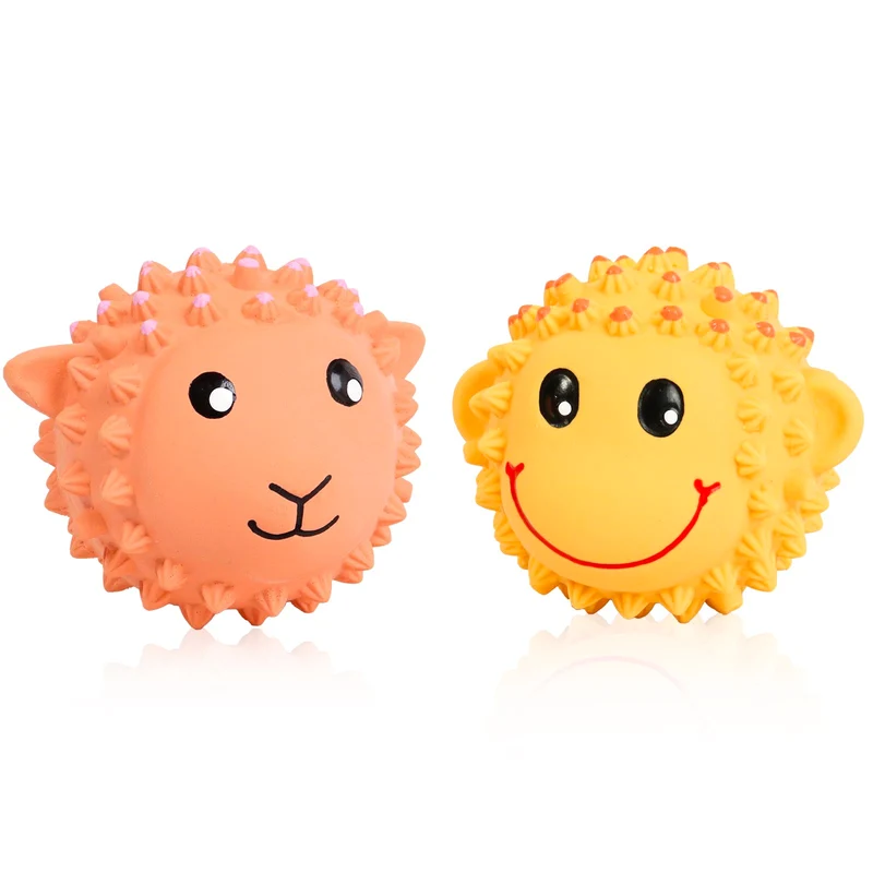 SCHITEC – Jouets Squeaky pour Chien, Balles Animales Latex 3'' (2 Pack) – Amusement et Nettoyage Dentaire Potentiel