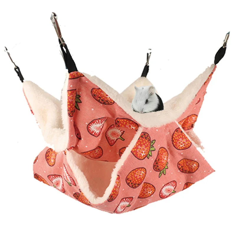 EAEDMY Hamac pour Petits Animaux – Cachette Douce et Chaude pour Rats, Furets et Cochons d’Inde (4.Hammock)