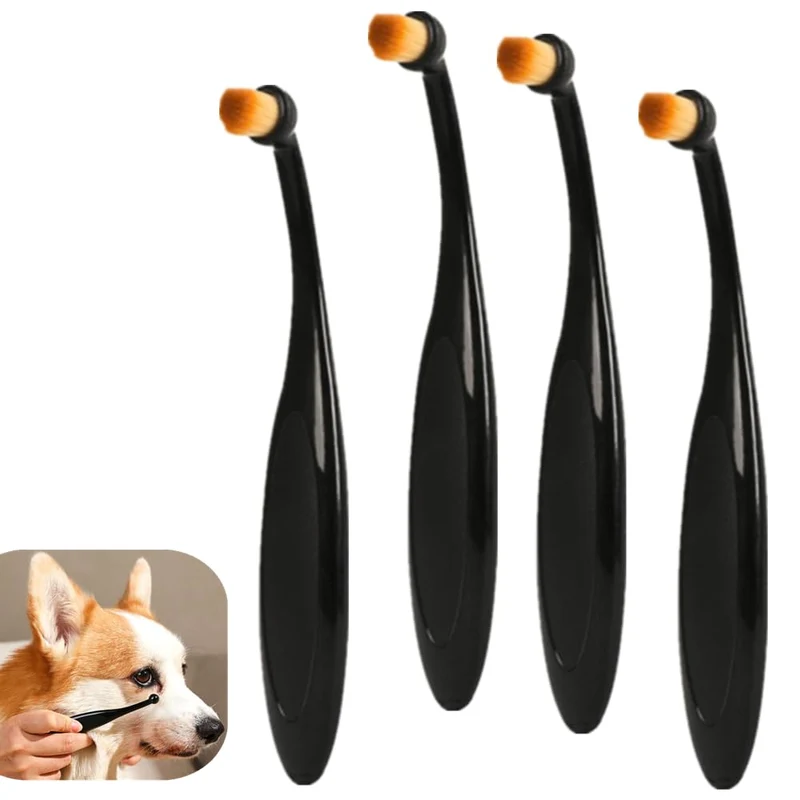 YTRUOYI — Brosse Applicateur Pro pour Animaux, 4 Pièces, Taches des Larmes et Nettoyage des Yeux