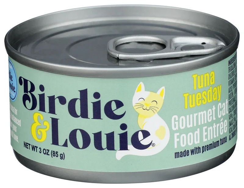 Birdie & Louie Alimentation humide pour chat au thon – Mardi au thon, boîte 85 g