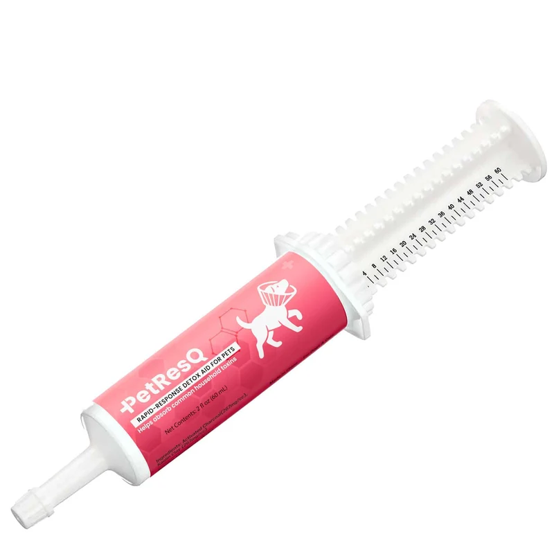 PetResQ Charbon Actif pour Chiens et Chats – Aide Digestive et Détox (60 ml)