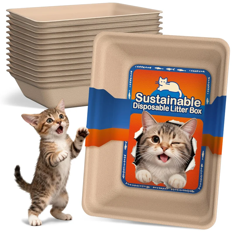Le Sens Amazing Home - 12 Boîtes à Litière Jetables pour Chats: Portable, Anti-Fuite et Contrôle des Odeurs (17,5'' x 13,6'')