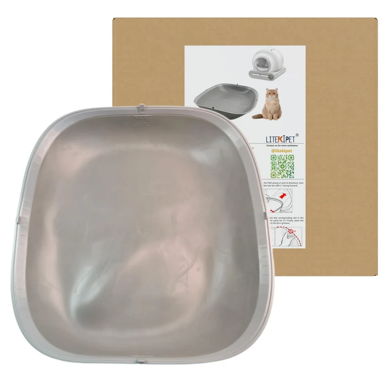 LITEKIPET Tapis en silicone pour bac à litière auto-nettoyant (65L + 9L) – Étanche et anti-adhérence
