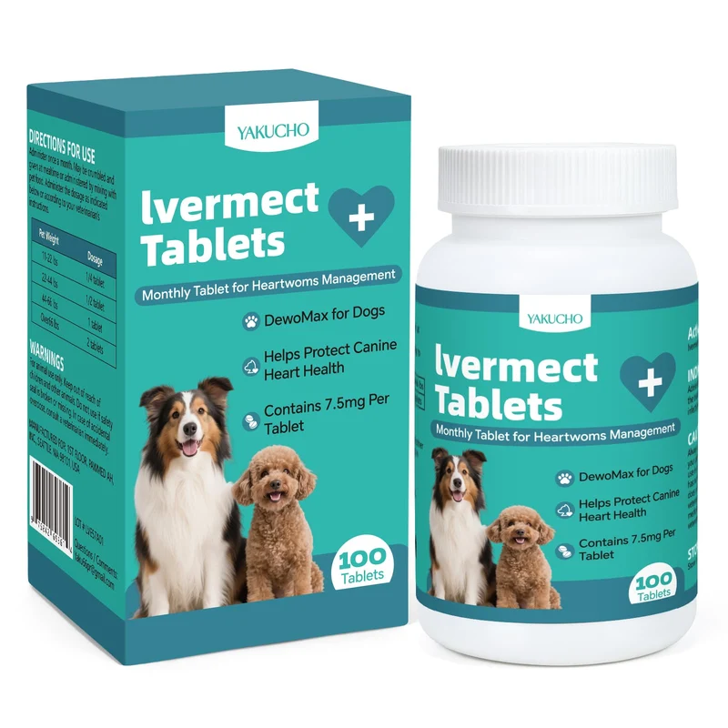 Yakucho Young Heart pour Chiens – Comprimés lvermect 7,5 mg pour Santé Cardiaque et Circulation