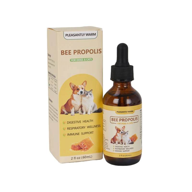 Pleasantly Warm Propolis pour Chiens et Chats — Soin Dentaire Liquide et Soutien Immunitaire, Haleine Fraîche, 2 fl oz