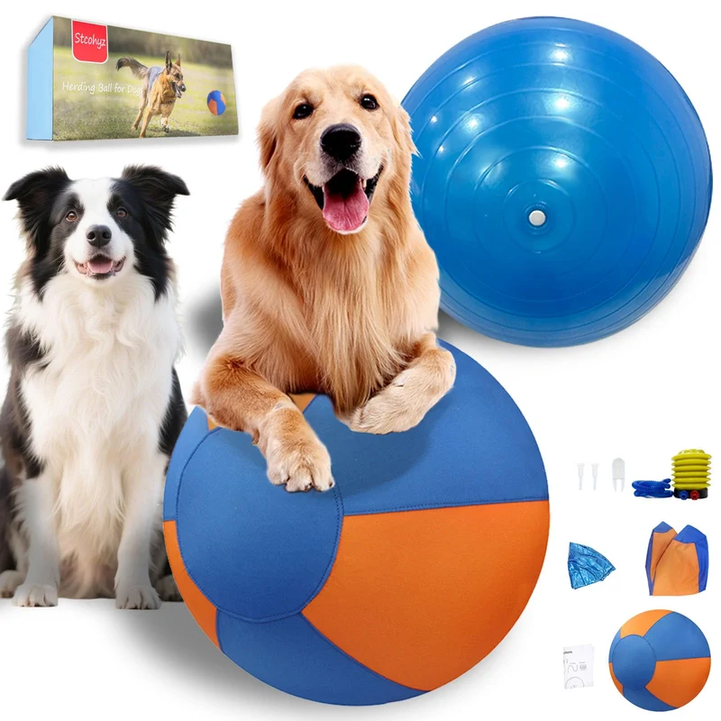 Stcohyz Balle d'Élevage pour Chiens 18 pouces – Ballon d'Exercice Imperméable et Durable