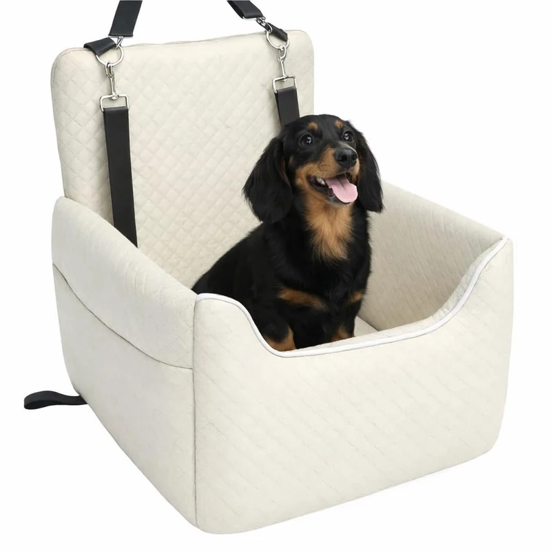 All Good Pet Supplies — Siège-auto chien petit/moyen jusqu’à 30 lb, rehausseur confort avec housse lavable
