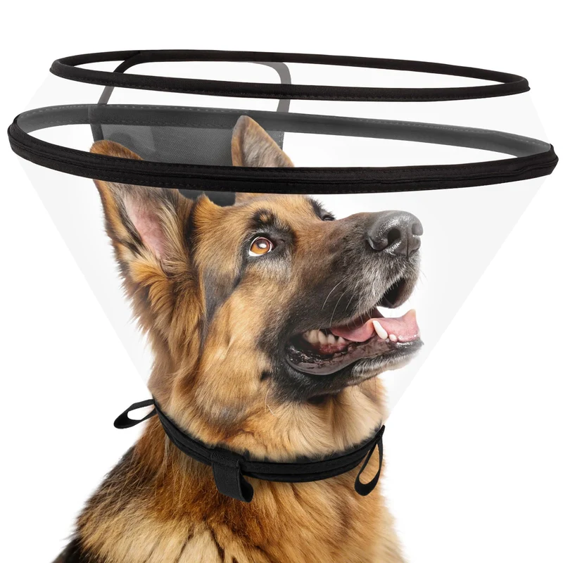 Didopet Cône de récupération pour chien – transparent et ajustable