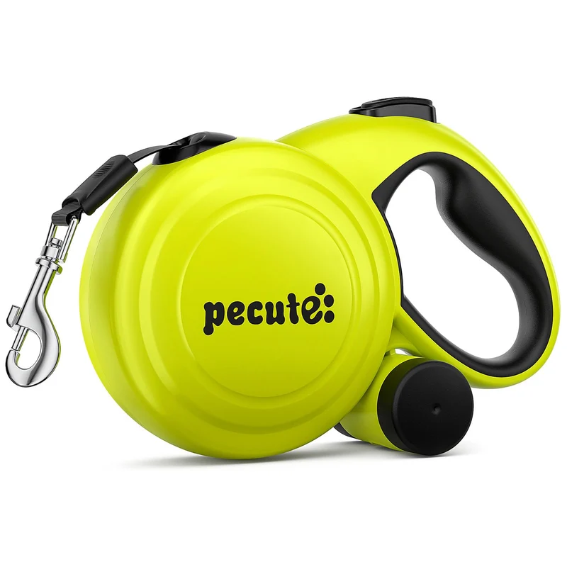 Laisse rétractable pour chien 32 pieds avec rayures réfléchissantes – Pecute