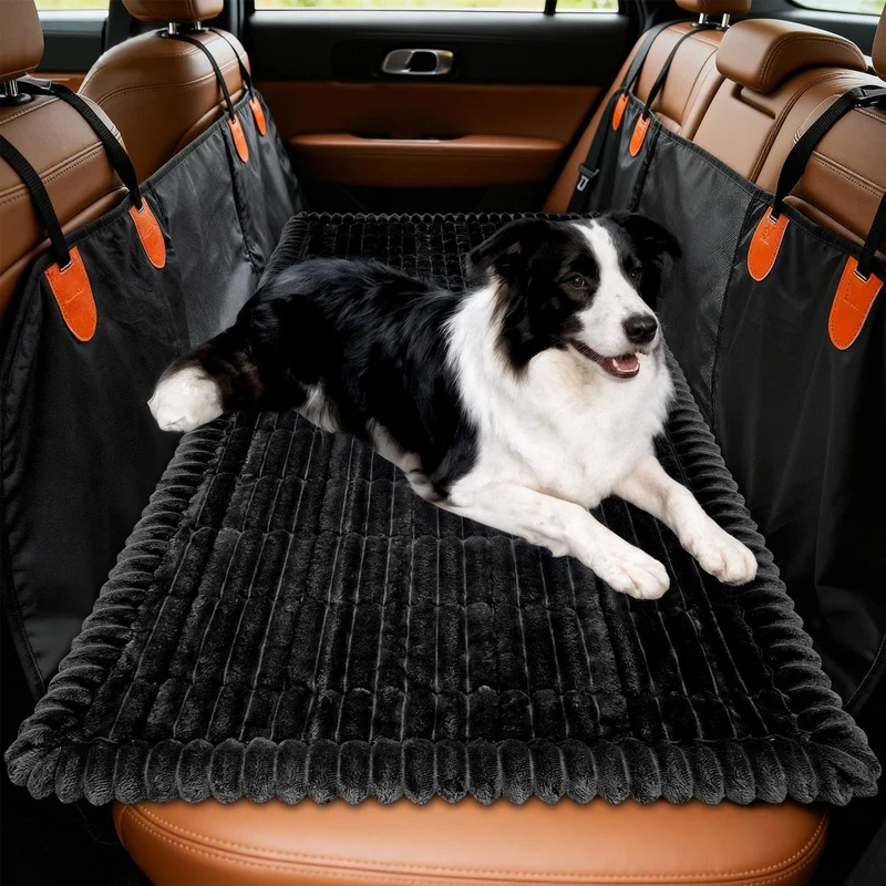 tokameiu Housse de siège pour chien – Protège-siège voiture, antidérapant, 56 x 28,7 pouces, Noir