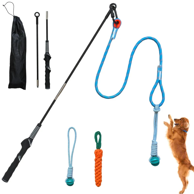 Lamfer Pôle Interactif pour Chiens — Jouet Extérieur Durable et Entraînement
