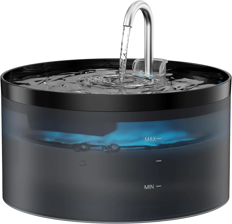 GIOTOHUN Fontaine pour Chat – Distributeur d'Eau 3,2 L, Silencieux et Facile à Nettoyer