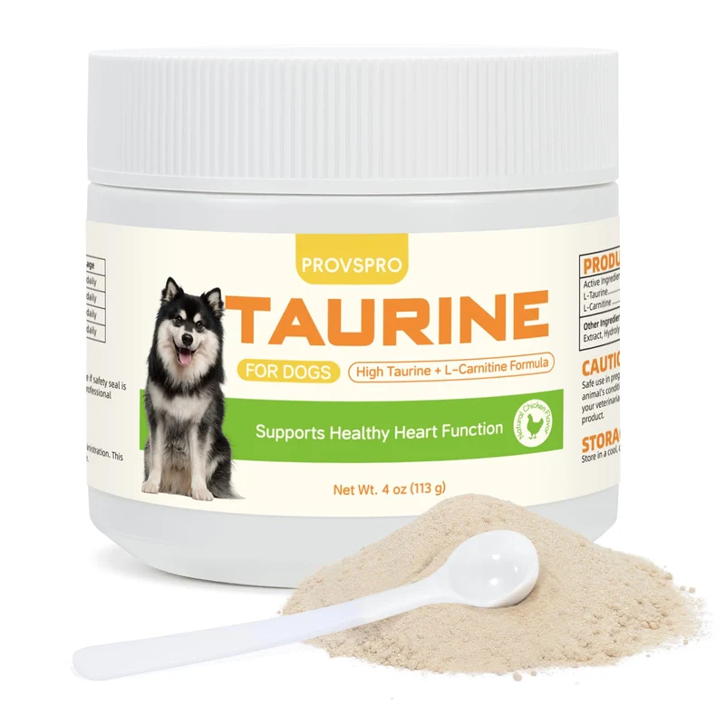 Provspro Taurine pour Chiens – Supplément Cœur avec L-Taurine 500 mg et L-Carnitine 50 mg (4 oz/113 g)