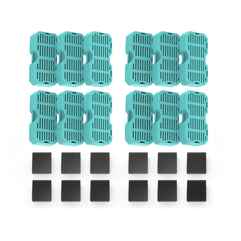 Filtres Vekonn pour fontaines chat 2,2 L et 3,2 L — 7 L chien, 12 filtres carbone + 12 pré-filtre