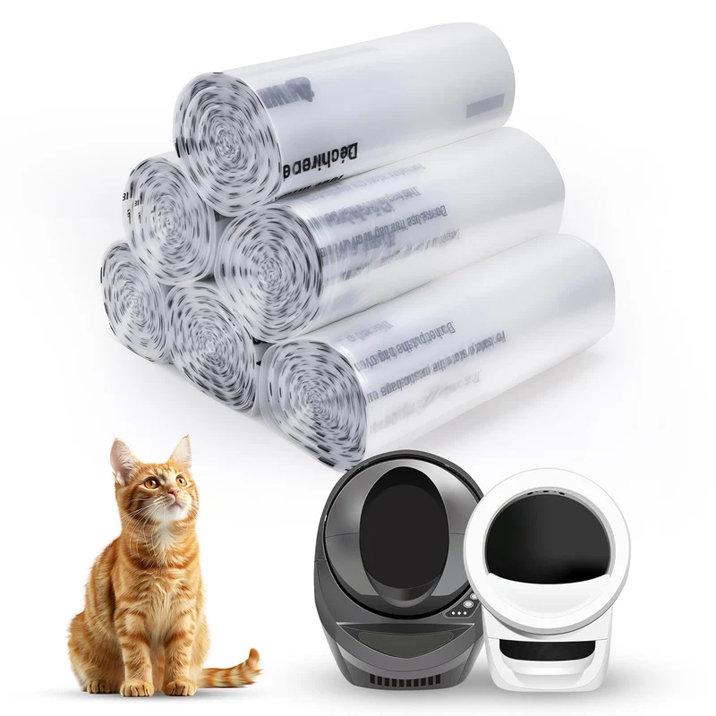 Loveishere – 150 Sacs Litière Robot, Compatibles Litter-Robot 3/4, Épais 3 mil, 9-11 gal, Faciles à Vider