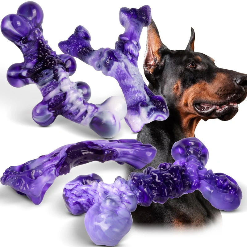 KSEROO X 4-pack: Jouets en nylon indestructibles pour grands chiens – Mâchoires puissantes