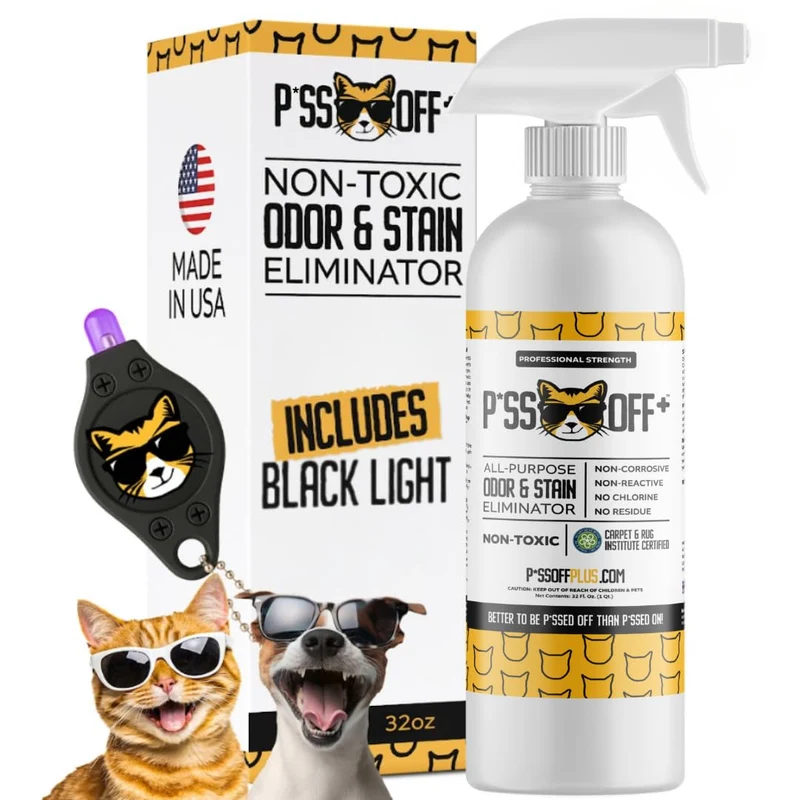 Piss Off+ Nettoyeur Tout Usage – Éliminateur Professionnel Taches et Odeurs d’Urine pour Animaux – 32 oz