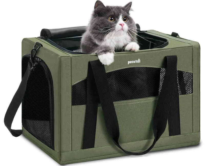 Pecute Transporteur pour Chat – Cadre Stable et Partition Anxiété Cachée