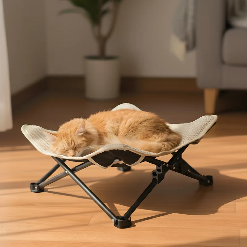 PETKARAY Lit-Sisal Pliante avec Cadre Métallique — Hamac pour Chats d'Intérieur