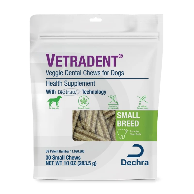 Vetradent® Veggie Friandises Dentaires pour Petits Chiens — Dents Propres et Haleine Fraîche