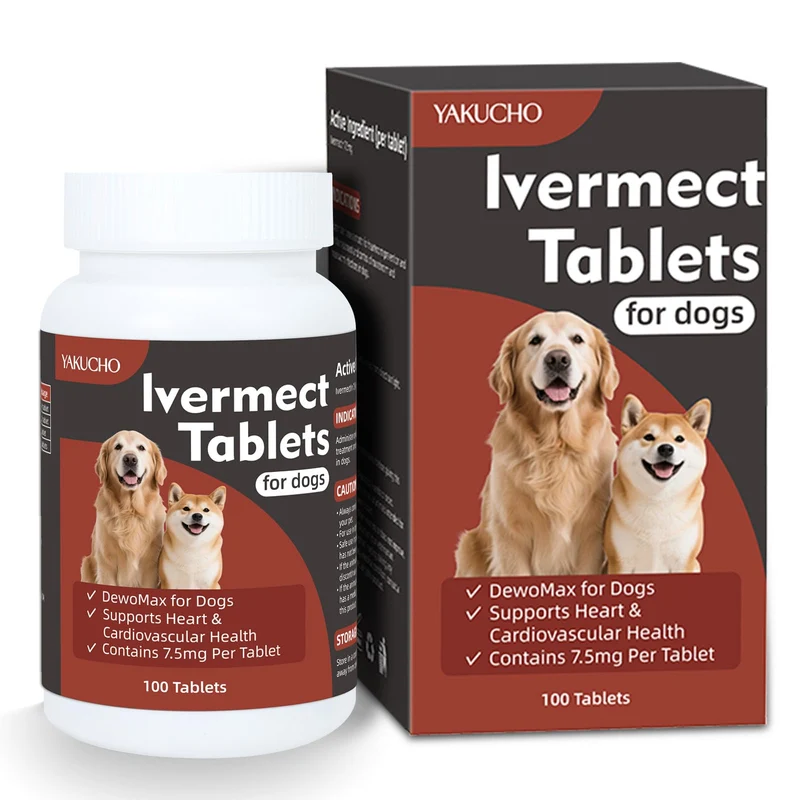 Yakucho Young Heart pour Chiens – Comprimés lvermect 7,5 mg (100 comprimés) avec Aubépine, Santé Cardiaque et Circulation