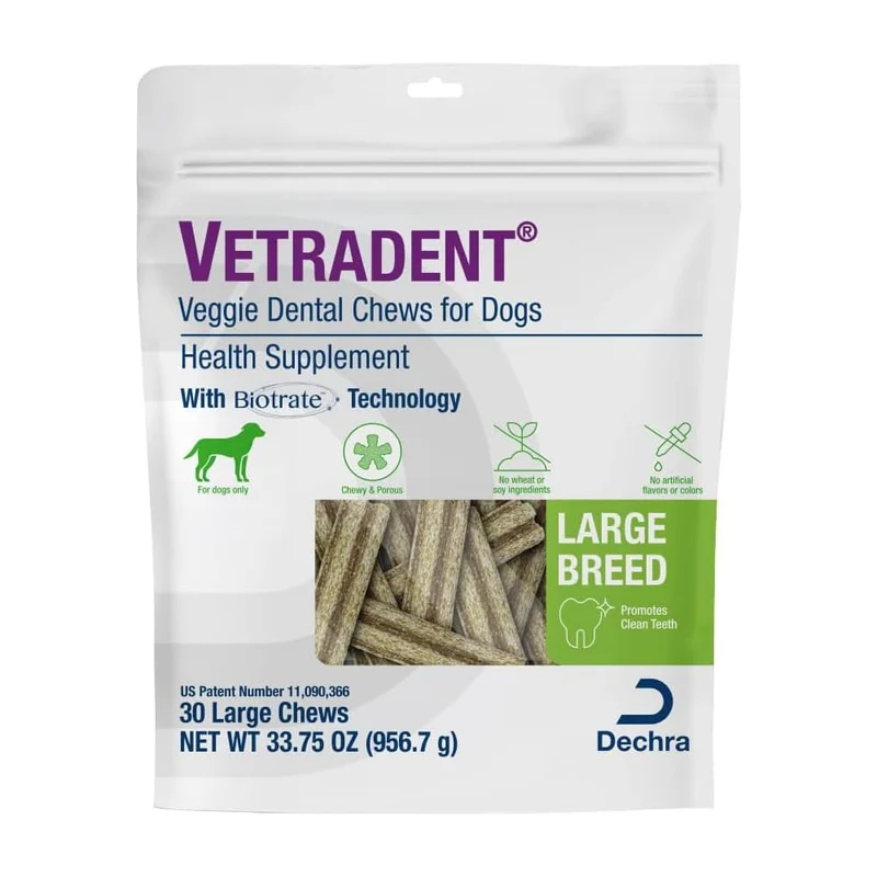 Vetradent® Bouchées Dentaires Veggie pour Grands Chiens | Biotrate
