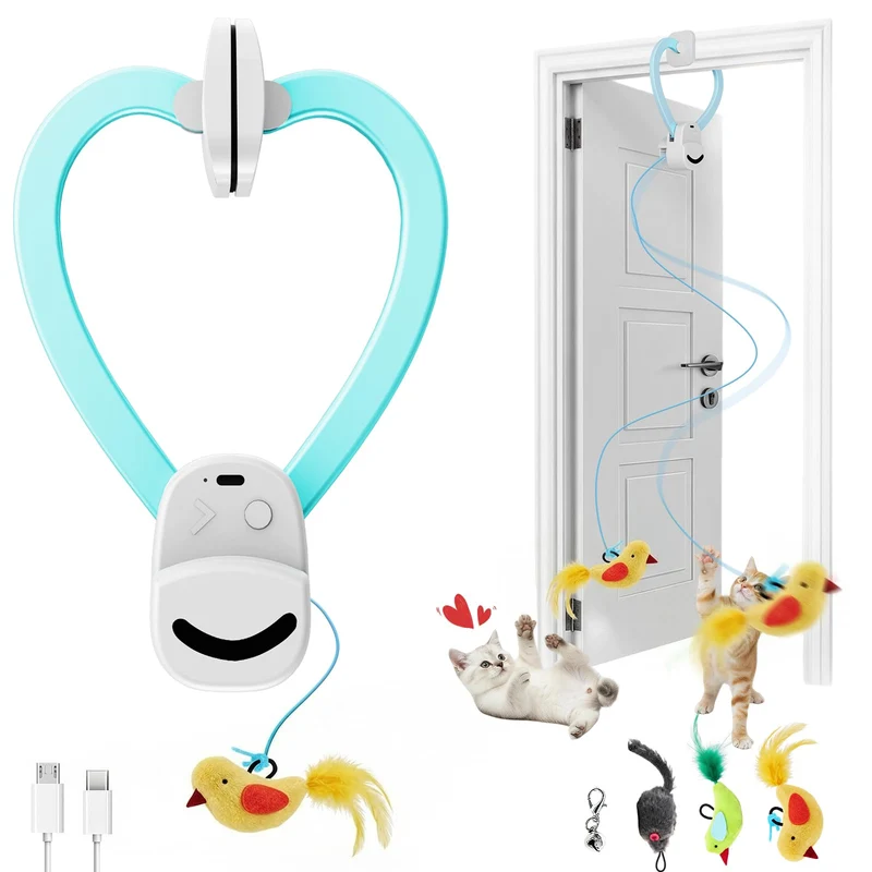 CATPICK Jouets interactifs pour chats d’intérieur — Oiseau-volant électrique et Souris jouet