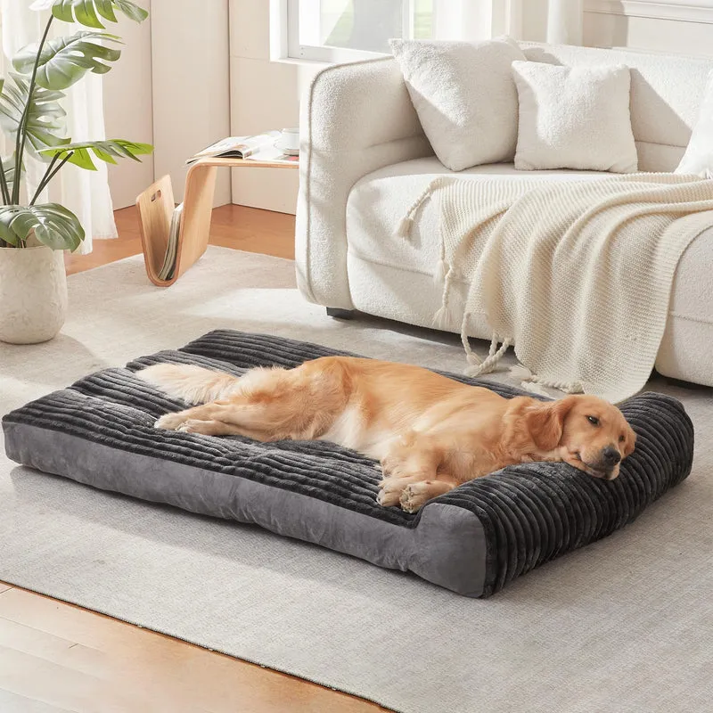 DEBANG HOME Lit pour chien — Canapé avec oreiller, soutien moelleux et base antidérapante (moyen à grand)