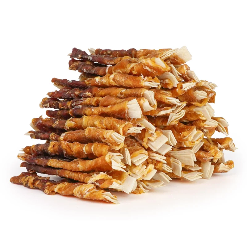 MON2SUN Friandises pour chiens – Filets de cabillaud enrobés poulet et canard, 56 pièces, environ 567 g