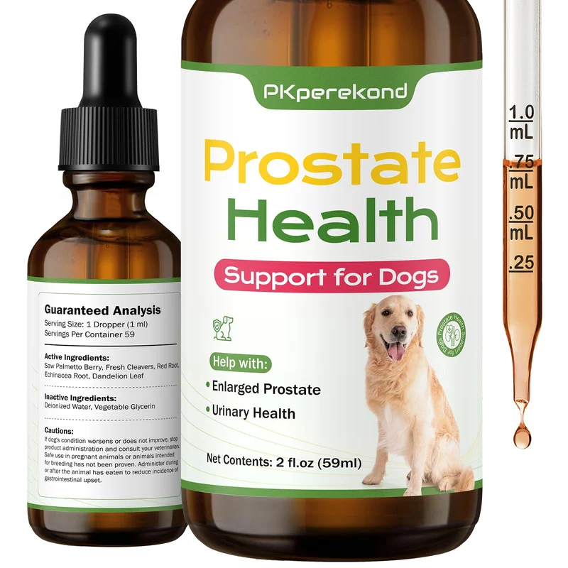 PKperekond Soutien Prostate pour Chiens – Santé urinaire et immunité naturelle – 2 oz (59 ml)