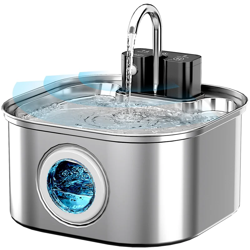 Lawfery Fontaine d’eau sans fil pour chats et chiens – 3,2 L, 3 modes