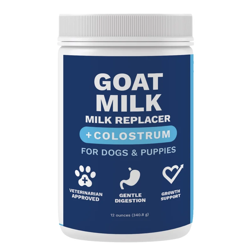 Under the Weather Lait de remplacement pour chiots avec colostrum – Lait de chèvre 12 oz