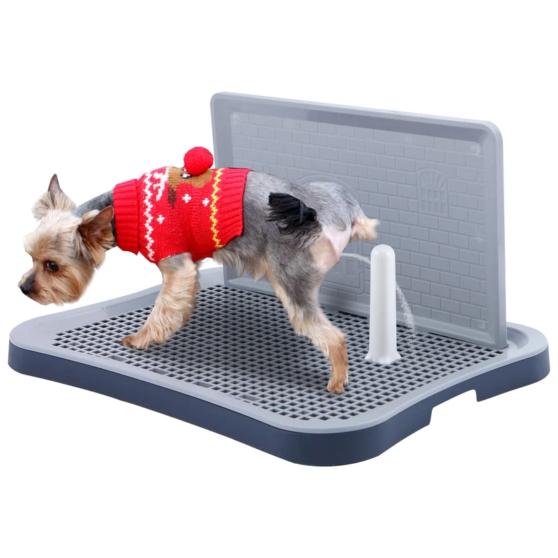 FUGODIWI Porte-tapis d'apprentissage pour chien – Bac à litière intérieur grand 20 x 15,4 x 1,4 po