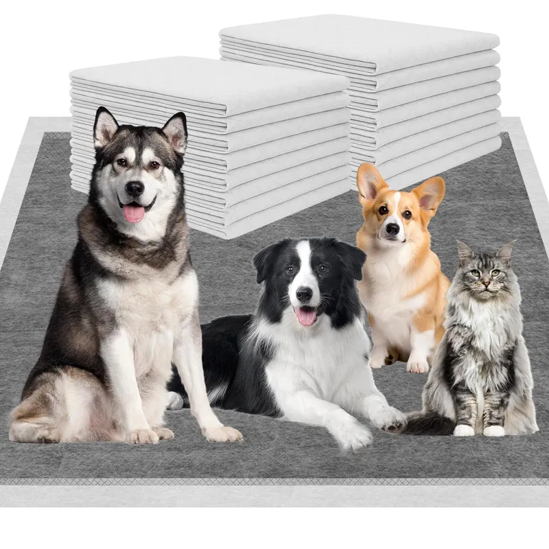 SUPRONLOVE Tapis-puppy Charbon Actif 36×51 cm – Ultra Grand Format, 6 Couches, Absorption Rapide, Lot de 40