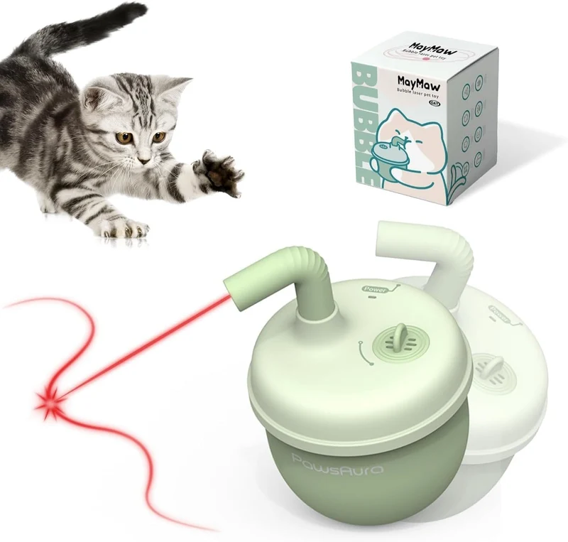estbicn Jouet Laser Chat Automatique 360° – Rotation Auto, Catnip et Triple Sensoriel