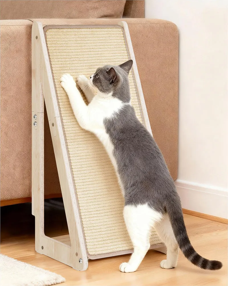 Aechonow Griffoir Sisal 26,4'' – Rampe Verticale et Poste à Griffer en Bois pour Chats d'Intérieur