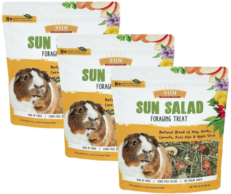 Sun Seed Vita Prima Sun Salad – Friandise de pâturage pour cobayes, 10 oz, lot de 3