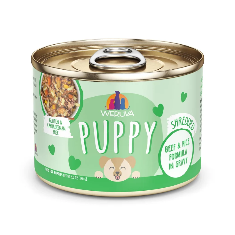 Weruva Puppy – Boeuf et Riz en Sauce, 6 oz, Lot de 8