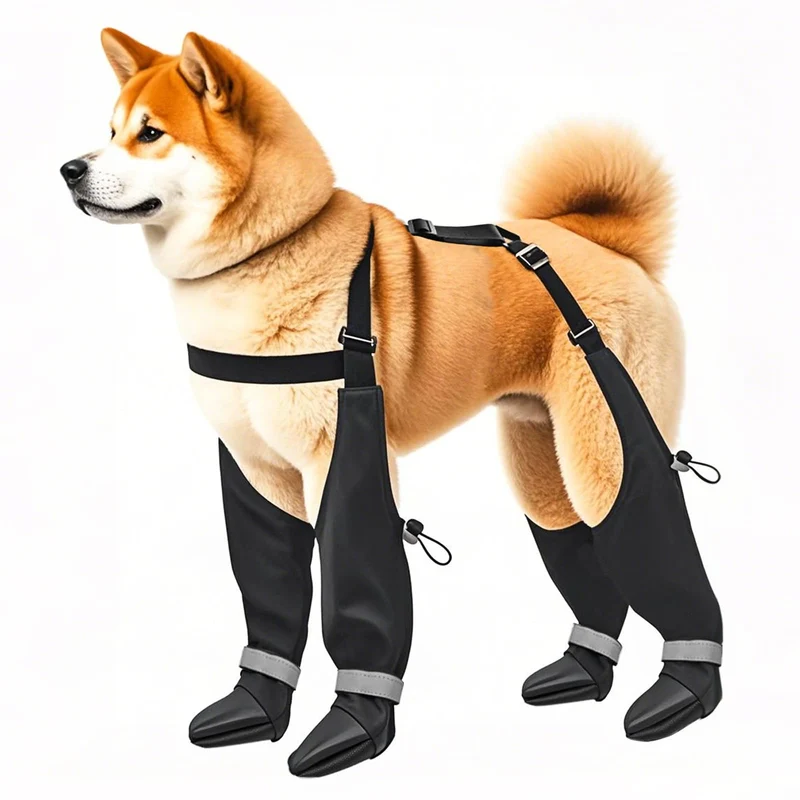 YAQUHO Bottes suspendues pour chien – Grand chien, imperméables, antidérapantes, ajustables (L)